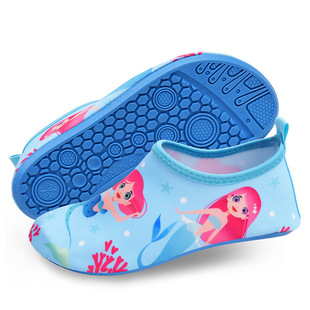 Children's Beach Socks Shoes Water Park Swimming Snorkeling Shoes Women's Non-Slip and Cut-Resistant Men's Creek-Tracing Soft Sole Skin Shoes