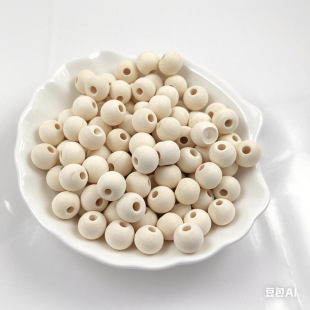 Manufacturer Wholesale Original 10mm Lotus Wood Natural Color Wooden Beads Round Wooden Loose Beads Jewelry DIY Accessories
