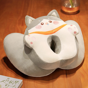 Cartoon cat nap pillow soft lying pillow office pillow student lunch break Hand Pillow sofa pillow anti-hemp