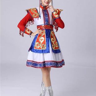 2023 New Mongolian Performance Costume Inner Mongolia Dance Costume Minority Mongolian Robe Performance Dress Female