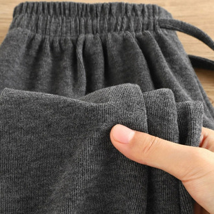 Plus Size Glutinous Rice Pants for Women in Autumn and Winter High Waist Draped Loose Soft Glutinous Bf Lazy Stylish Straight Casual Fleece-Lined Wide Leg Pants
