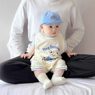 Baby Clothes Summer Clothes Newborn Boys' Baby Boys' Boys' Super Cute Harper Sleeveless Summer Thin Clothes