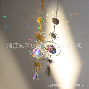 AliExpress Amazon wish supply moon stars sun catcher garden crystal wind chimes new products