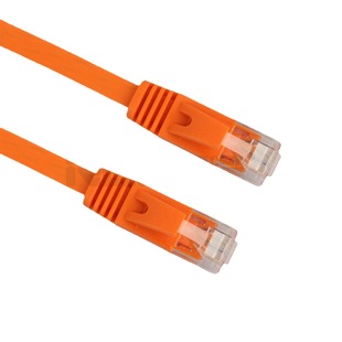 Spot Amazon Crystal Head all copper orange 1-15 meters Gigabit cat6 flat network cable