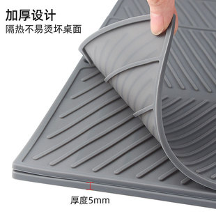 Silicone draining pad household tableware insulation pad dining table coaster tableware draining pad quick-drying pad manufacturer in stock