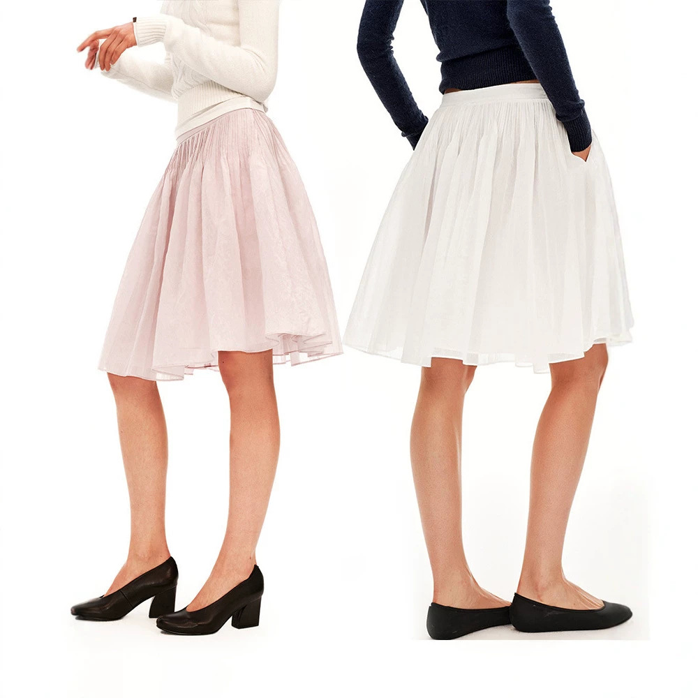 In-Stock High-Quality Heavy-Duty Ballet Tutu Skirt with Pleated Tulle, Casual Simple Niche Design, Slimming Half-Skirt