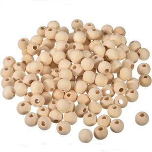 Big hole wood beads 4-50mm log loose beads lotus round beads handmade diy beaded jewelry accessories wholesale