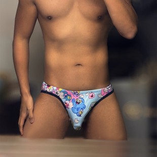 [buyer real shot] colorful low waist sexy stretch silky U convex bag anime small triangle panties MP2991