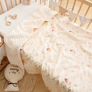 Newborn Baby Blanket Pure Cotton Class A Baby Bean Velvet Blanket Spring and Summer Kindergarten Children Nap Air-conditioning Blanket