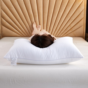 60 cotton feather velvet pillow core machine washable three-dimensional high-end hotel pillow factory direct wholesale seamless hair generation