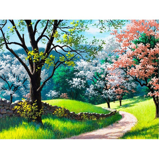5D Diamond painting full diamond landscape diamond embroidery diy round diamond cross stitch handmade sticking Diamond painting home decorative painting ornaments