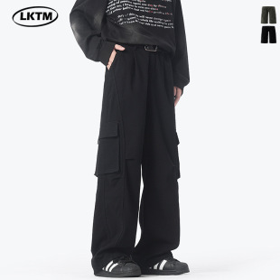 LKTM Men # американский уличный дизайн чувство стирки выцветшие комбинезоны для мужчин и женщин vibe стиль широкие повседневные брюки