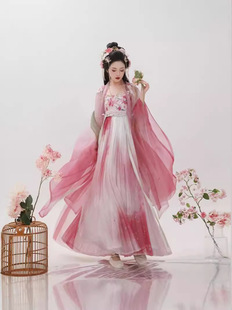 Adult Hanfu Original "Drag Princess" Tang-made Chebula Skirt Embroidered Big Sleeve Shirt Chest Skirt Spring and Summer Super Immortal