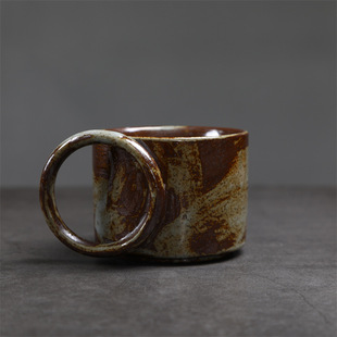 Home Silent Style Ceramic Mug Creative Ceramic Mug Cross-border Supply Household Kiln Change Water Cup High Color Value Coffee Cup