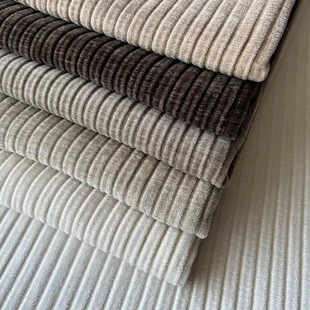 in stock polyester chenille strip cloth sofa pillow table and chair fabric 350g thick chenille fabric