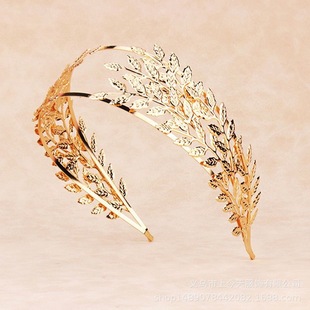 European and American Fashion Bride Leaves Hairband Mori Leaves Romantic Wedding Headwear Elegant Elegant Wedding Photography Hair Accessories