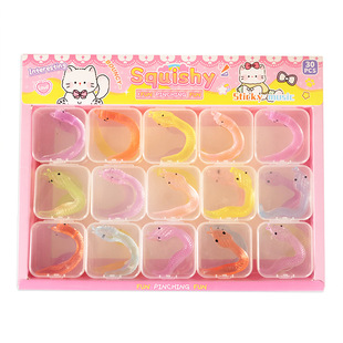 1 yuan 30 into the simulation of small snake sticky music creative decompression toys primary school students trick scary props canteen