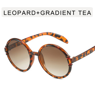 Round Frame Retro European and American Sunglasses Women's New Internet Celebrity Same Cross-Border Plain Sunglasses Beach Sunglasses