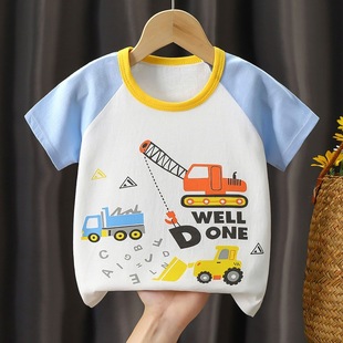 Baby Short-sleeved T-shirt Clothes Cotton Girls Boys Summer Clothes Children's Wear Half-sleeved Top 0 Years Old 1 Children 3 Baby Girls