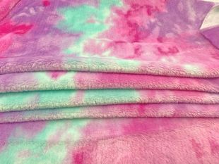 Crystal Super Soft Tie Dye Spot Color Crystal Velvet Flip Octopus Doll Plush Toy Short Plush Fabric