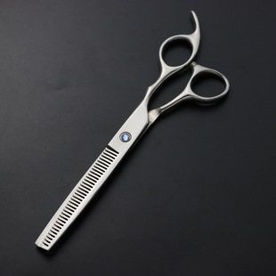 7-inch professional pet scissors Radian up and down curved scissors tooth scissors dog modeling special beauty cover decoration hair hairdressing