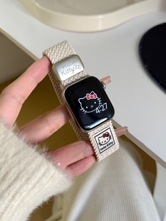 Кэти Нейлон Магнитная пряжка Плетеный ремешок подходит для Apple Watch iwatch10 поколения 987654Ultra/SE