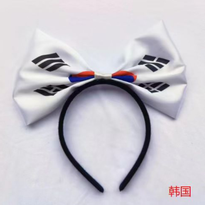 국기 활 머리띠 네덜란드 호주 한국 프랑스 영국 캐나다 이탈리아
