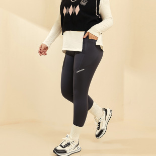 Pocket Barbie pants extra large mobile phone pants thickened fleece-lined leggings sports yoga pants plus size cropped pants