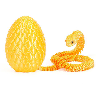 3D printing viper dragon egg suit joint movable simulation snake animal creative ornaments 3D printing children's toys