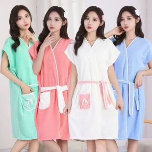 Factory wholesale new sleeveless bathrobe coral fleece pineapple lattice Yu clothing soft absorbent quick-drying household bath towel