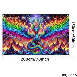 Cross-border New Luminous Happy Holiday Background Cloth Banner Theme Party Celebration Decorative Flag Hanging Cloth Banner Flag