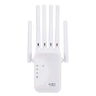 WIFI signal booster six antenna home through wall wireless network amplifier 1200M repeater