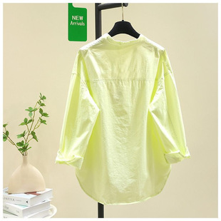 Summer New Long Sleeve Shirt Women's Spring and Autumn New Loose Casual Design Sense Cardigan Cotton Shirt Women's Jacket Thin