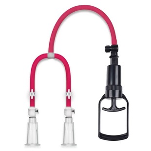 Female sex toys breast tease pull vacuum double tank breast pump nipple stimulation massage augmentation training