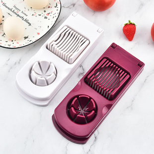 Multi-functional preserved egg cutting artifact household egg slicer two-in-one stainless steel egg cutter pine egg splitter