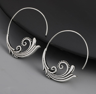 European and American new style red zircon antique earrings personality exaggerated retro foreign trade jewelry AliExpress Ebay