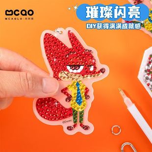 Disney Crazy Animal City Decoration Accessories Acrylic Hanging Keychain School Bag Pendant DIY Decoration Accessories