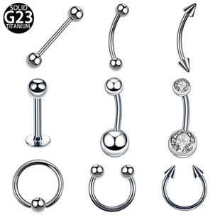F136 titanium alloy perforated simple ball lip nail eyebrow nail belly button ring tongue ring G236 puncture jewelry Europe and the United States cross-border