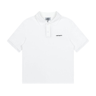 Karhartt carhartt с коротким рукавом футболка с буквами с круглым вырезом Поло рубашка свободная повседневная дикая волна для мужчин и женщин wip