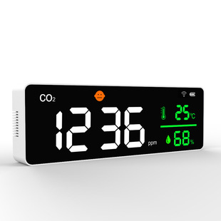 Carbon dioxide detector exported to Japan wall-mounted carbon dioxide detector WiFi graffiti co2 detector