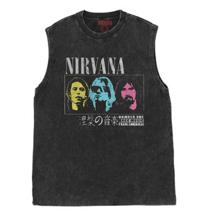 NIRVANA рок Американский Ретро oversize выстиранный батик жилет без рукавов Футболка