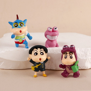 Beiyuan Xinzuke Crayon Shin-chan cos Superman Little Monster Cake Decoration Micro Landscape Decoration Car Doll