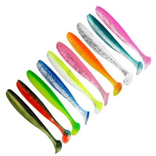 Two-color T-tail curly spiral t-tail curly maggot Soft Bait Luya bait spiral T-tail soft worm wholesale curly tail Luya bait