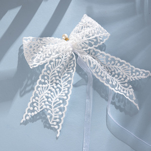 ✅ Curtain Straps, Lace Bow Straps, Light Luxury French Gauze Curtain Straps, Korean Off-White Beautiful Gauze