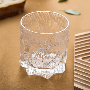 Tree Pattern Transparent Glass Household High Color Value Water Cup High Temperature Resistant Tea Cup Fruit Juice Drink Twisted Cup Beer Cup