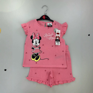 Girls Explosions Export Baby jumpsuit Summer Baby Girl's Front Button Minnie Clothes Outgoing Baby Clothing