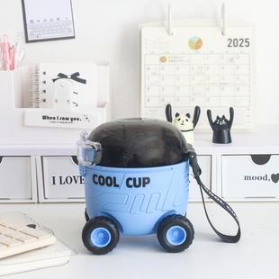 Explosive Internet red cartoon children's fun rover plastic cup outdoor portable bouncing toy straw cup