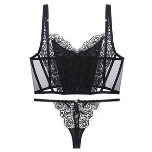 Amazon Cross-border Pure Desire Lace Temperament Cross Strap Inner Underwear Breathable Outer Wearing Bra All-match Sling