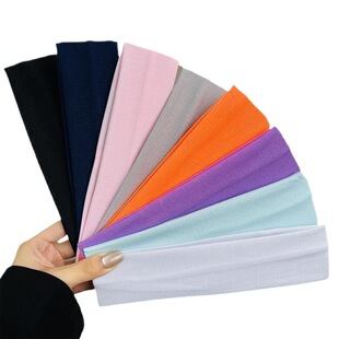 Running Sports Headscarf Forehead Protector Fitness Yoga Headband Women's Sweat-Absorbent Sweatband Thin High-Elastic Cloth Headband