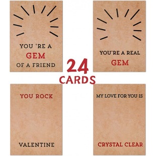 24 Pack Valentines Cards with Heart Amazon new Valentine's Day love suit